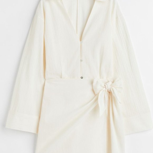 H&M short shirt dress - cream - Picture 2 of 5